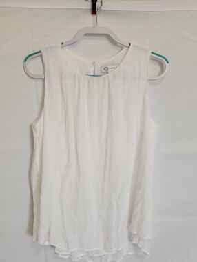 Sleeveless White Layered Chiffon Camisole
